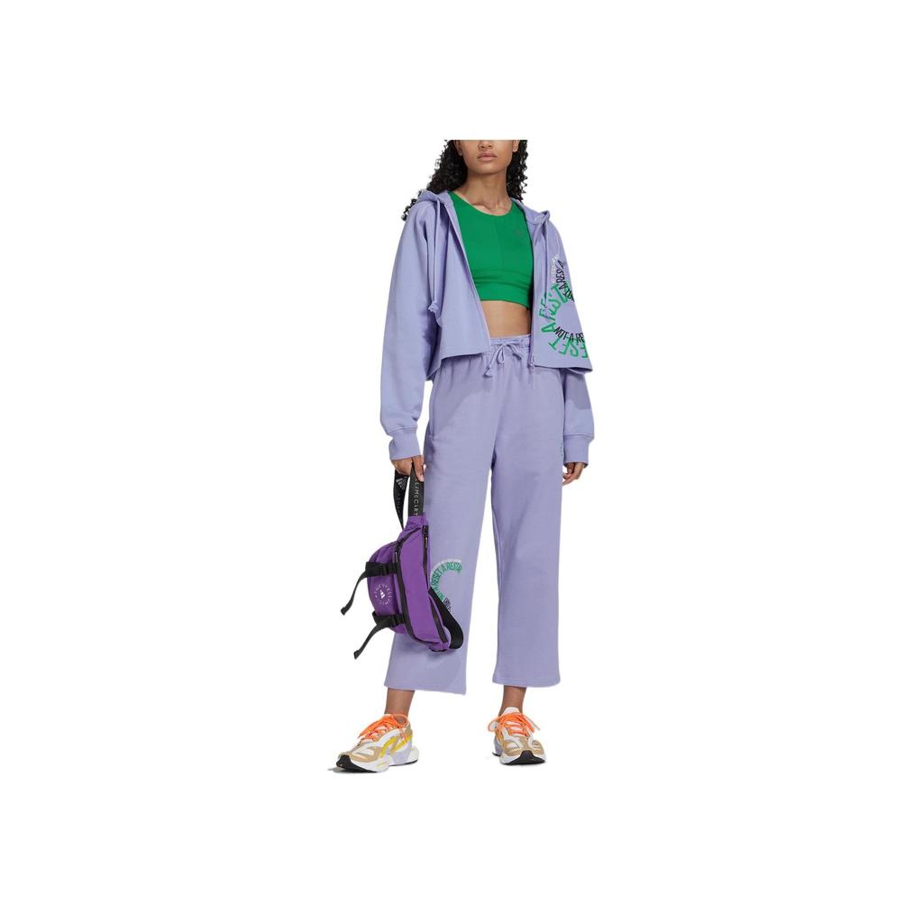 adidas by Stella McCartney Women's Loose Wide-Leg Track Pants Light Purple IB5880