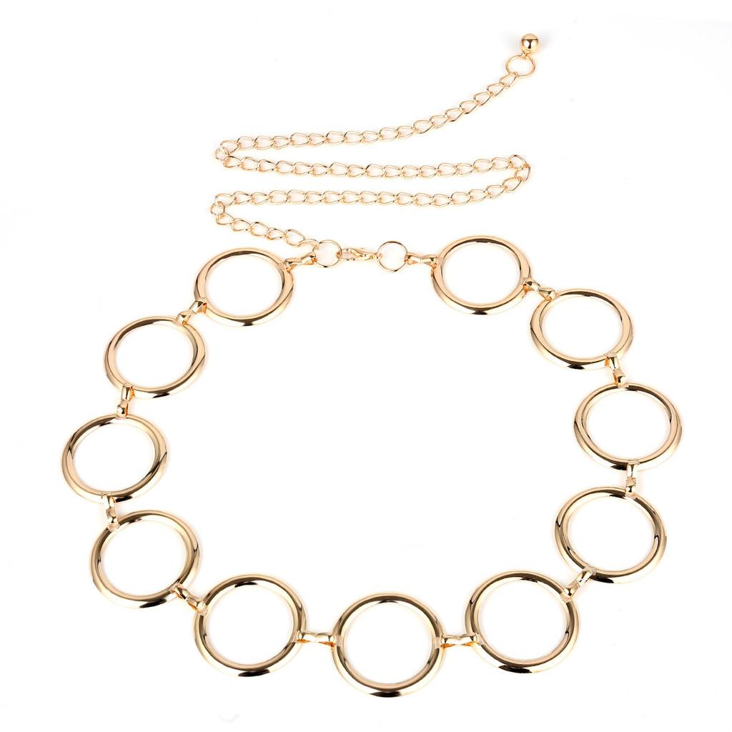 Geometric Metal Body Chain With Minimalist Design For Hip Hop Style Men Women