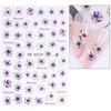Floral Nail Art Stickers Self-adhesive Spring Summer Flower Pattern Women Manicure Decoration Decals Home Salon DIY Nail Supplies