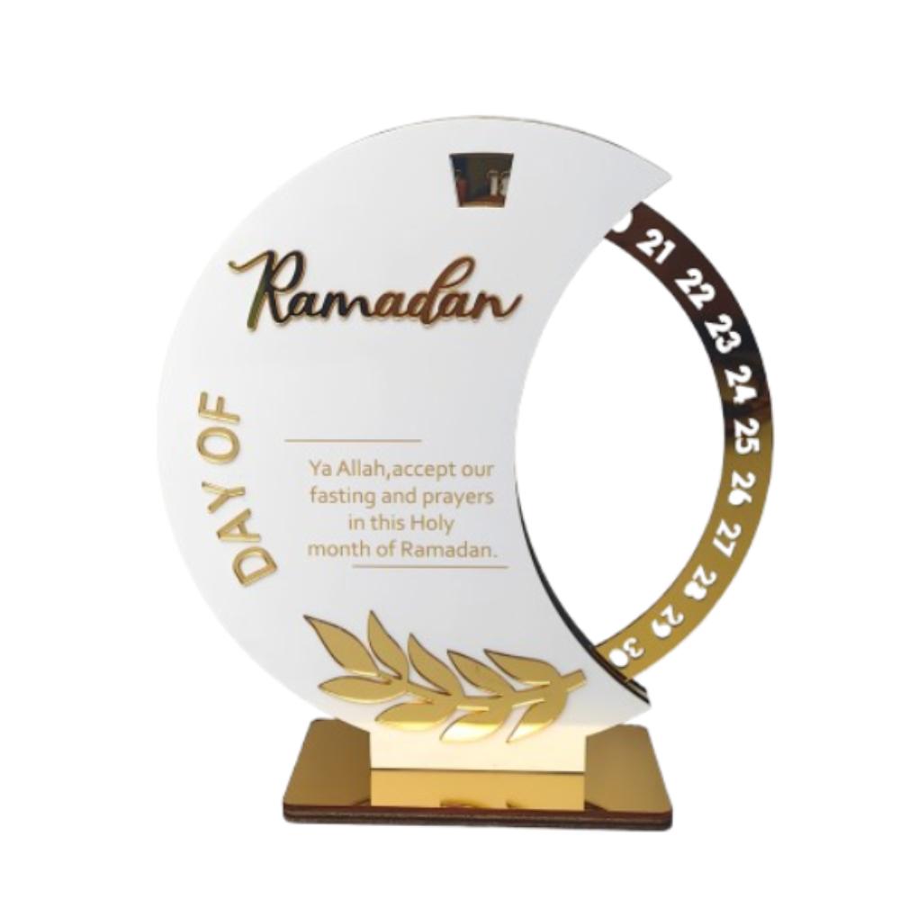 

Золотой Белый Черный Ид Мубарак Настольное Украшение Деревянный Адвент-календарь Домашние Настольные Украшения Style 3