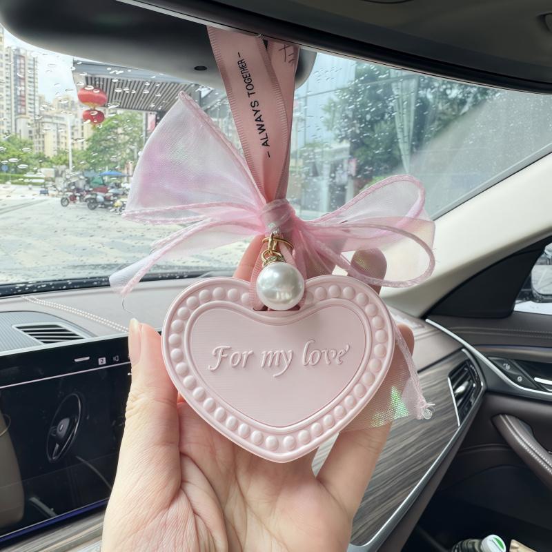 1pcHeart-Shaped Car Air Freshener Hanging Decoration for Bathroom Bedroom Wardrobe Pink White Air Freshener Plaster Pendant Diff
