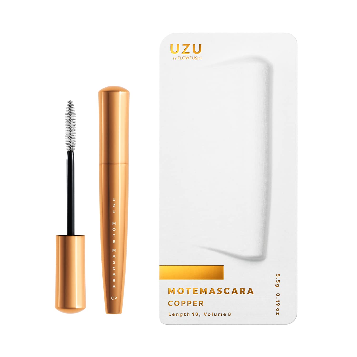 

UZU BY FLOWFUSHI Motemascara [Copper] Color Mascara, Eyelash Care, Water Resistant, Removes with Warm Water, Alcohol-Free, Hypoallergenic