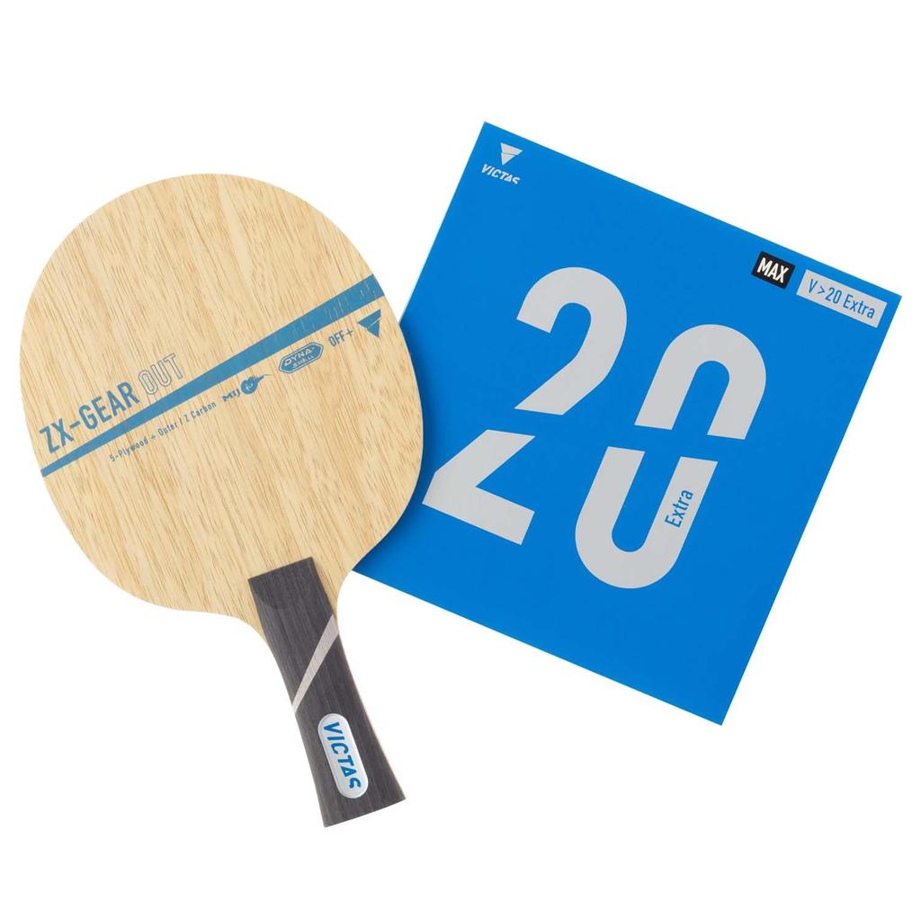 VICTAS ZX-GEAR OUT Table Tennis Racket, Shakehand, Offensive, Special Material, Flare, 028904