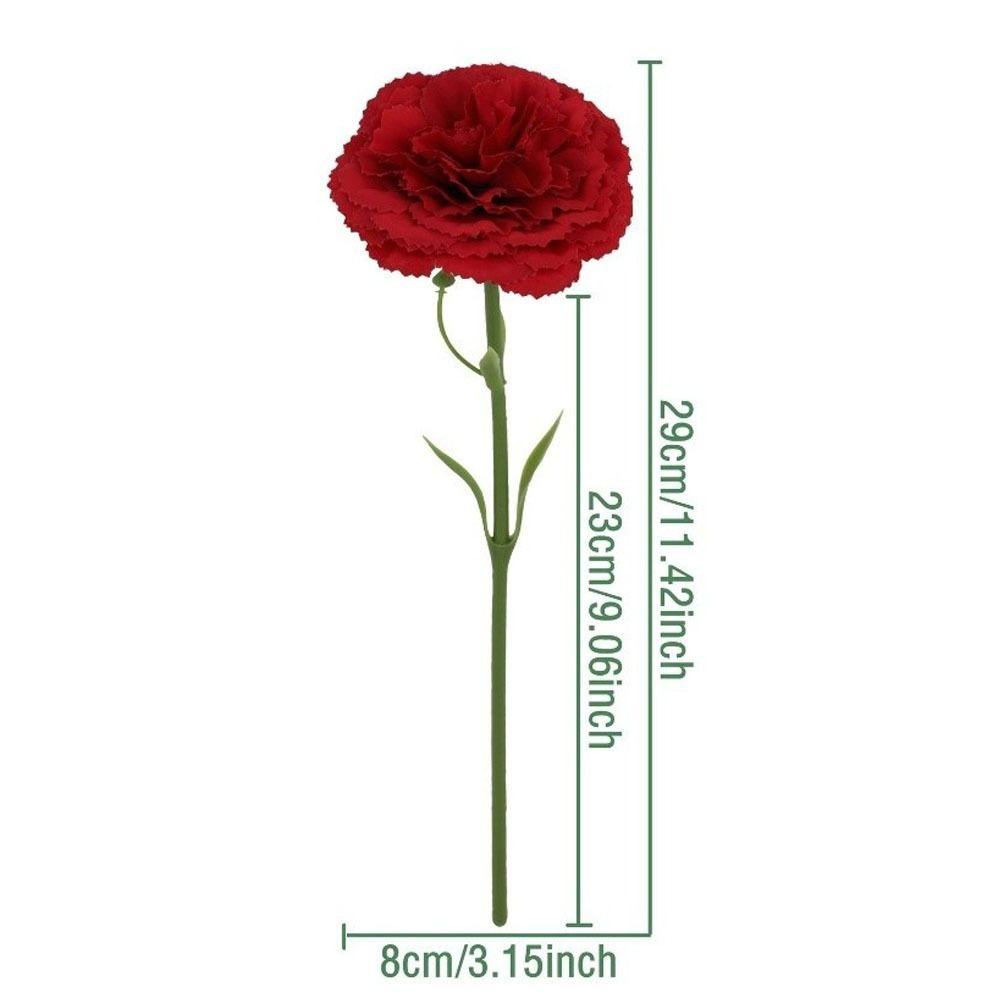 1pc Silk Artificial Carnation Flowers DIY Floral Realistic Simulation Flowers Soft Artificial Flowers Mother's Day Gift