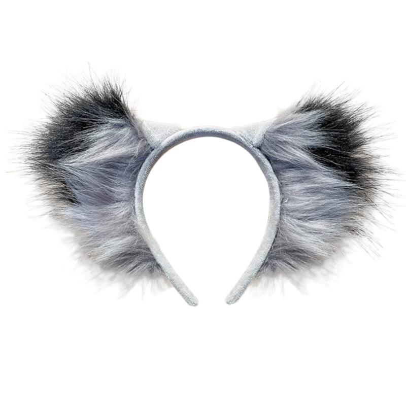 

Anime Cosplay Props Beast Dog Hair Hoop Furry Wolf Hair Styling for Con Headband Wolf Animal Carnivals