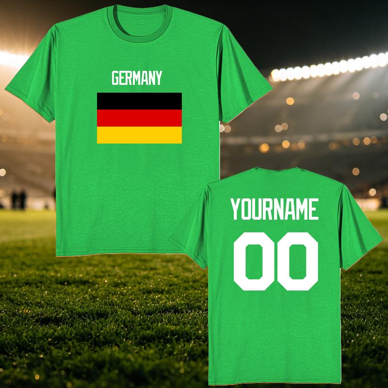 Gerunisexy National Football Custom Name Number T Shirt Unisex Personalized Diy 2026 Football Tour Match Day Fan Streetwear Tee
