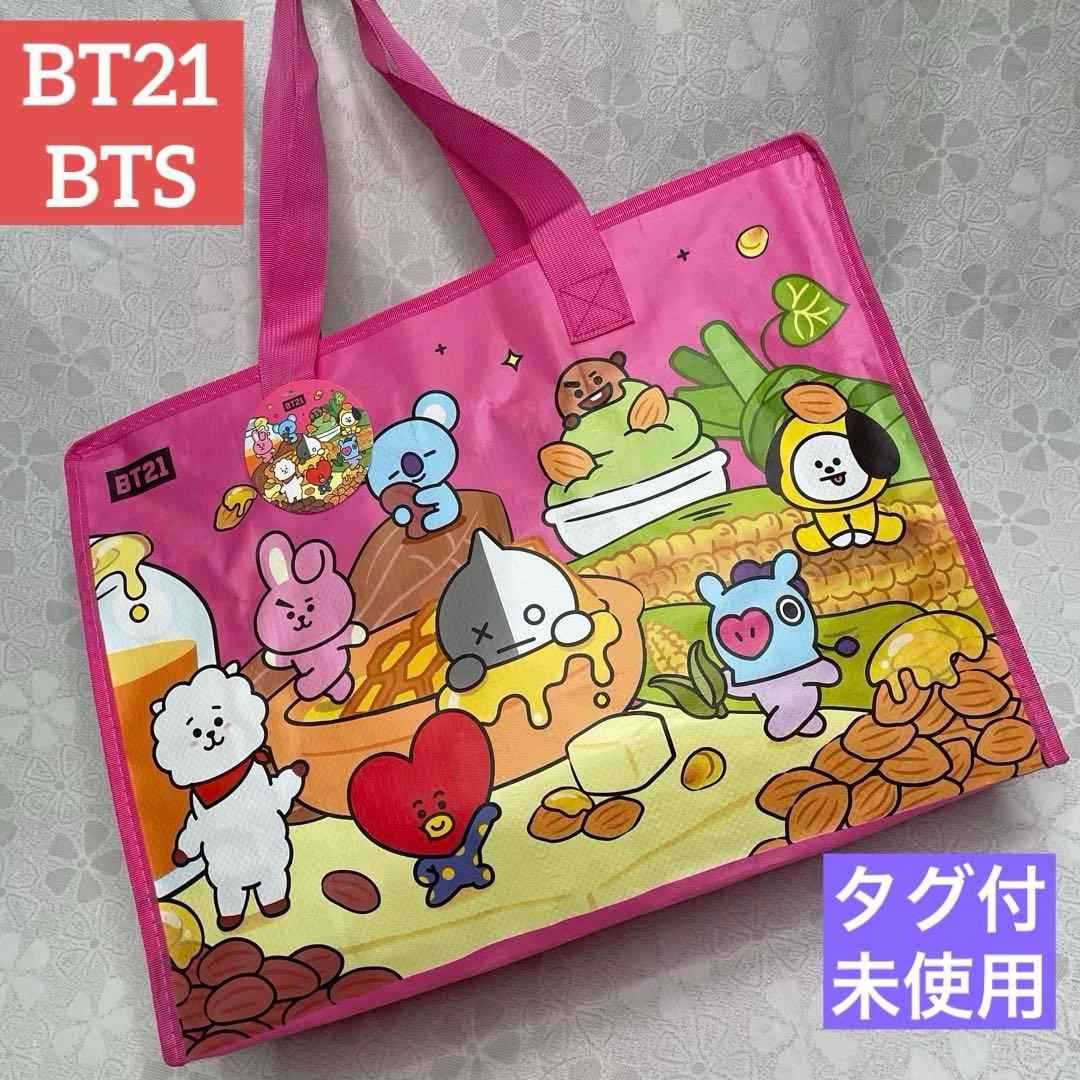 [Б/У] Большая розовая сумка BT21, Лимитированная серия Кореи, BTS Bangtan Большая