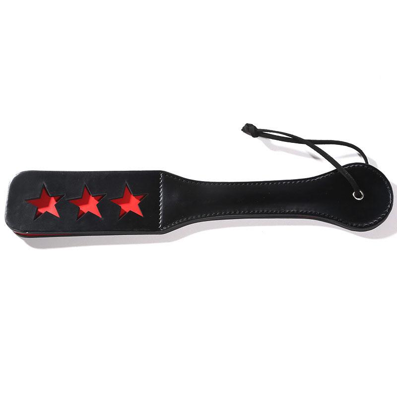 pattern Printed BDSM Paddle Unique Design Soft Leather Material Ideal for BDSM Interaction and Other Intimate Scenes