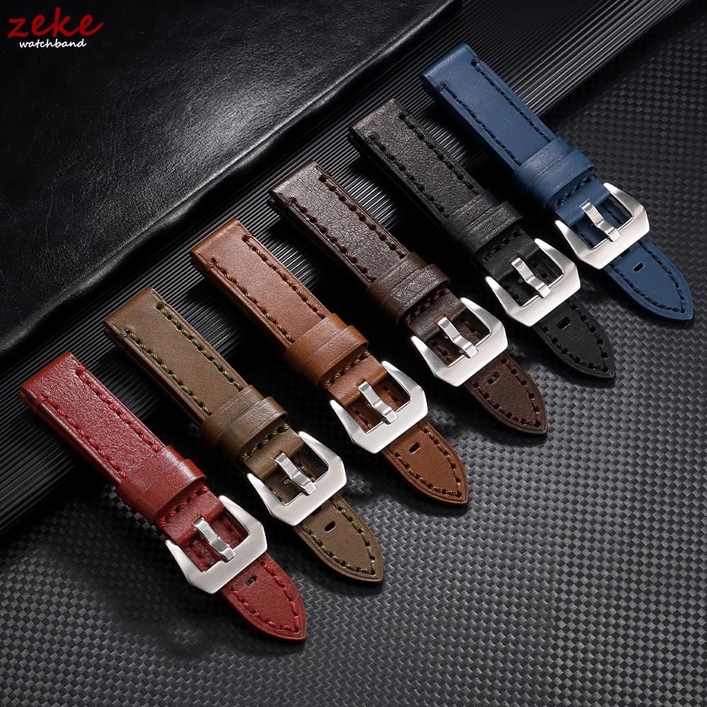 Echtes Leder Uhrenarmband 18mm 20mm 22mm 24mm 26mm für Panerai für Omega Rindslederarmband Vintage Braun Herren Damen Uhrenarmband