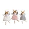 2pcs Soft Wings Angel Girl Pendant Plush Xmas Tree Hanging Decorations  Party Favors