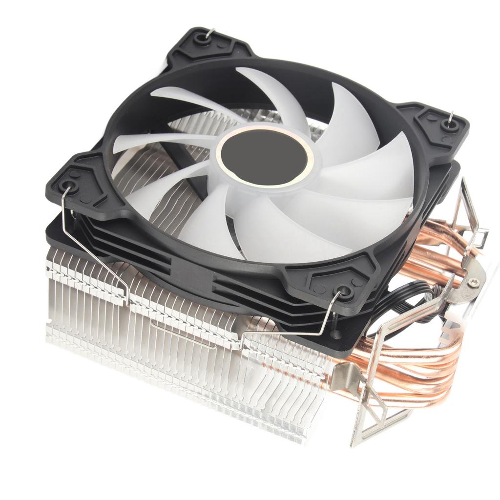 CPU Fan Desktop Mute Tower CPU Radiator Four Copper Tube Pure Copper RGB Chassis Cooling Fan