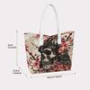 Japanese Style Skull Cherry Blossom Portable Casual Tote Bag 