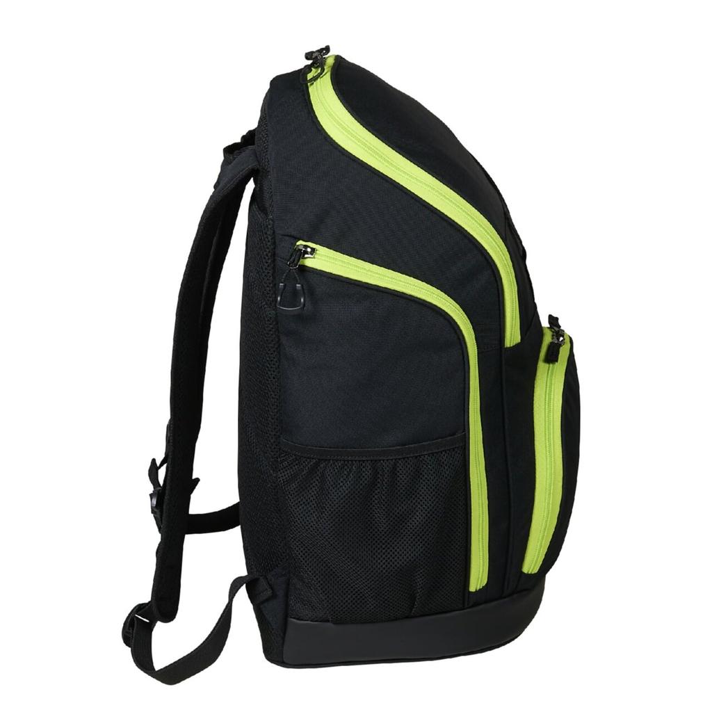 Mizuno Swimming Pool Gym Backpack, Bag, Bag, 35L, N3JDC001, Black/Lime