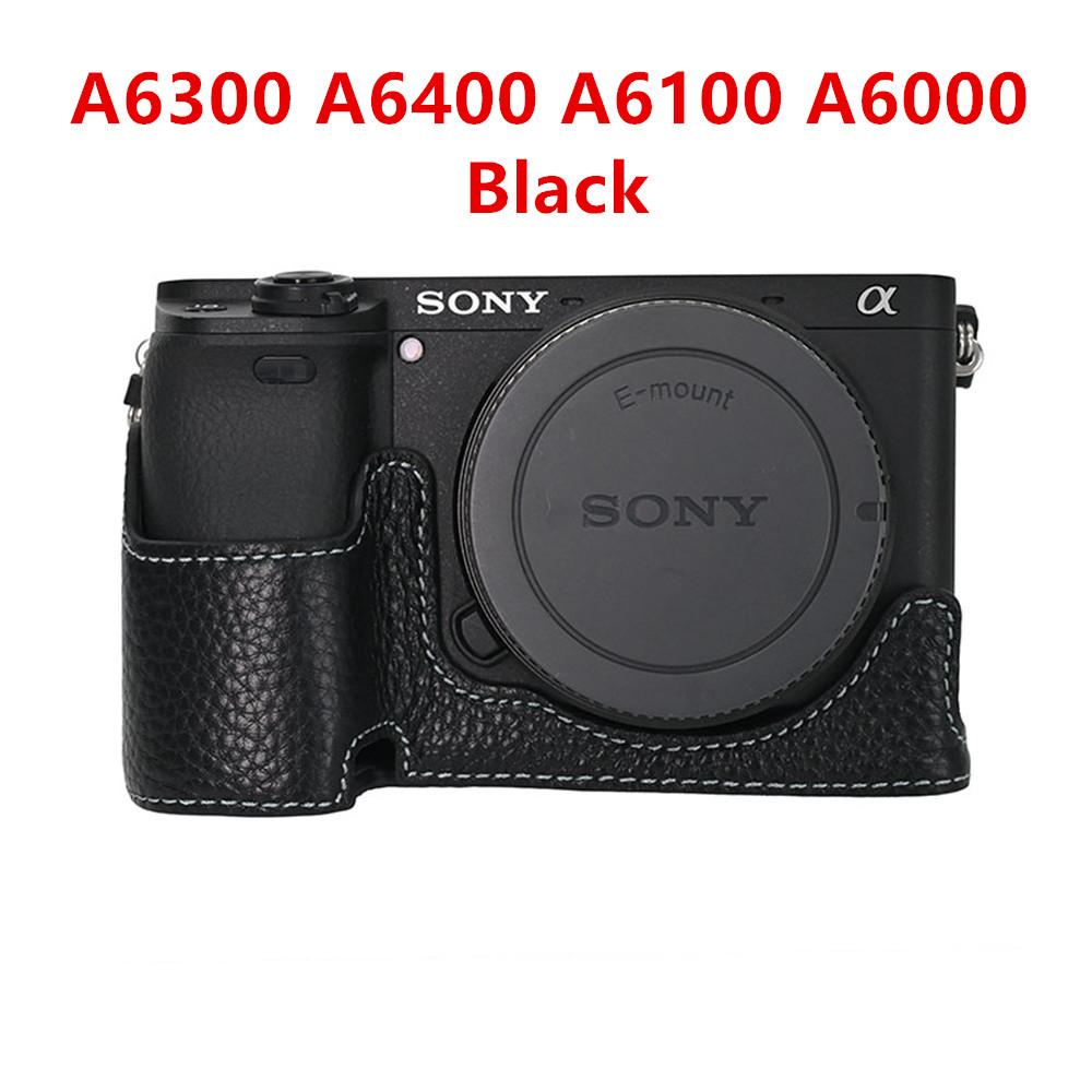 Echtes Leder Halbhülle für Sony A6400 A6300 A6000 A6100 A6700 ZVE10II ZVE10M2 Kamera Batterieöffnung Bodenkörperabdeckung