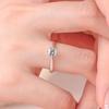 Classic Six-Prong Snowflake Moissanite Ring, 1 Carat Simulated Diamond, 925 Sterling Silver