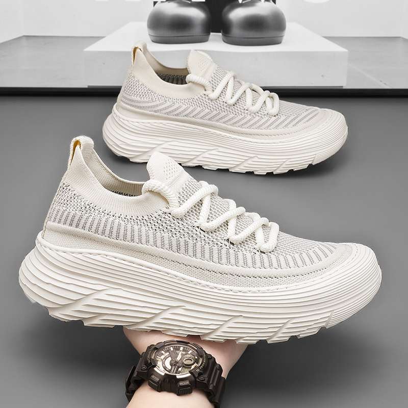 

Men s shoes 2025 new summer breathable thick-soled fried street dad shoes men s mesh casual running sports popular trendy shoes 39