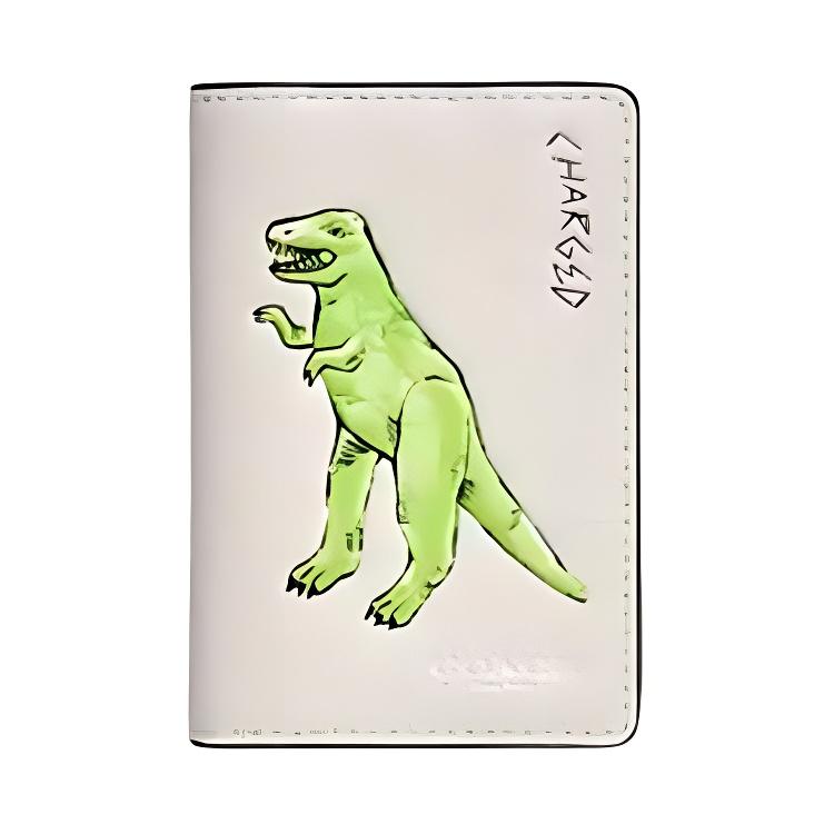 Coach Sketch Print Leather Wallet Men wallet Beige Green CAJ49-CAH Beige & Green