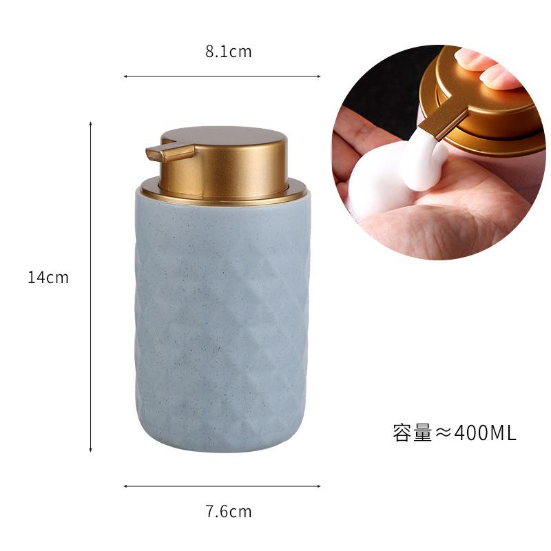 Ceramic press type bath gel bubble bottle hand wash shampoo soap dispenser bathroom accessories household liquid lotion bottle