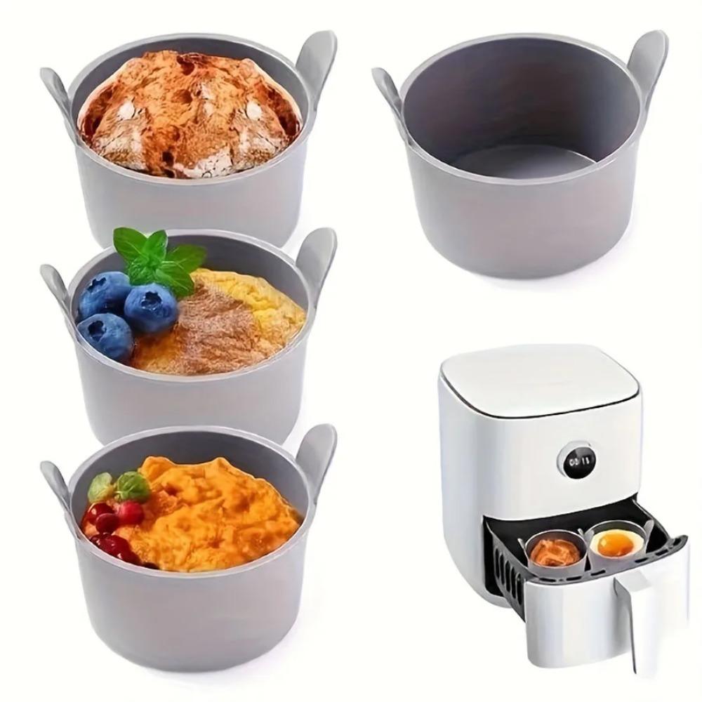 4 Pieces Air Fryer Silicone Cups, Egg Cooking Cups Silicone Egg Cooker, Food Grade Mold Silicone, Baking Silicone Mold Reusable