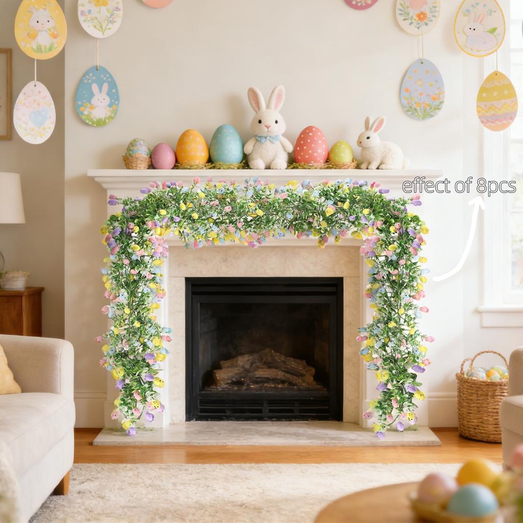 Easter Imitation Easter Eggs  Twigs Green Plants  Twigs Decoration Plant Wall Hanging Decoration