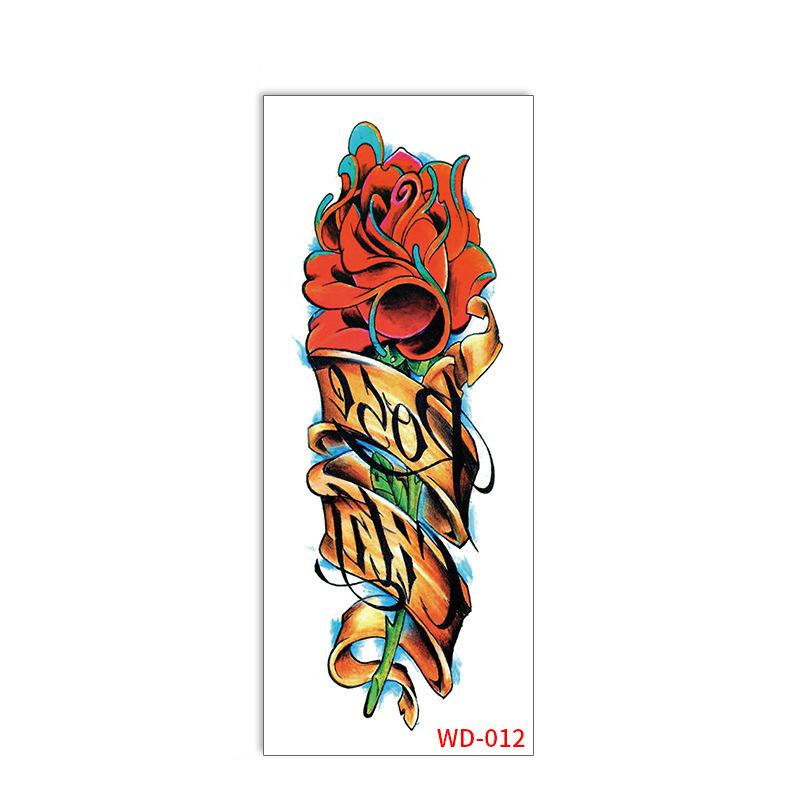 Adesivo Tatuaggio Braccio Intero Impermeabile Sudore Fiore Braccio Maschile e Femminile Braccio Tatuaggio Temporaneo Adesivo Tatuaggio