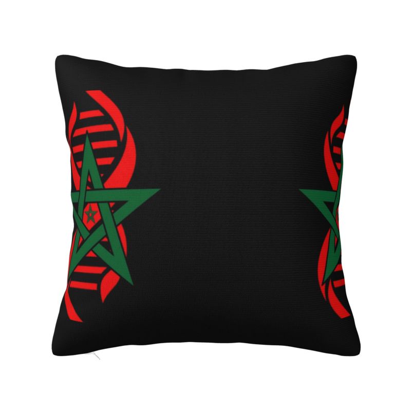 Custom Moroccan Atlas Lions Morocco Flag Pillow Home Decorative Nordic Cushions for Sofa Square Pillowcase