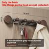 Walnut Grain Suction Cup Wall Hook Organizer For Home Storage