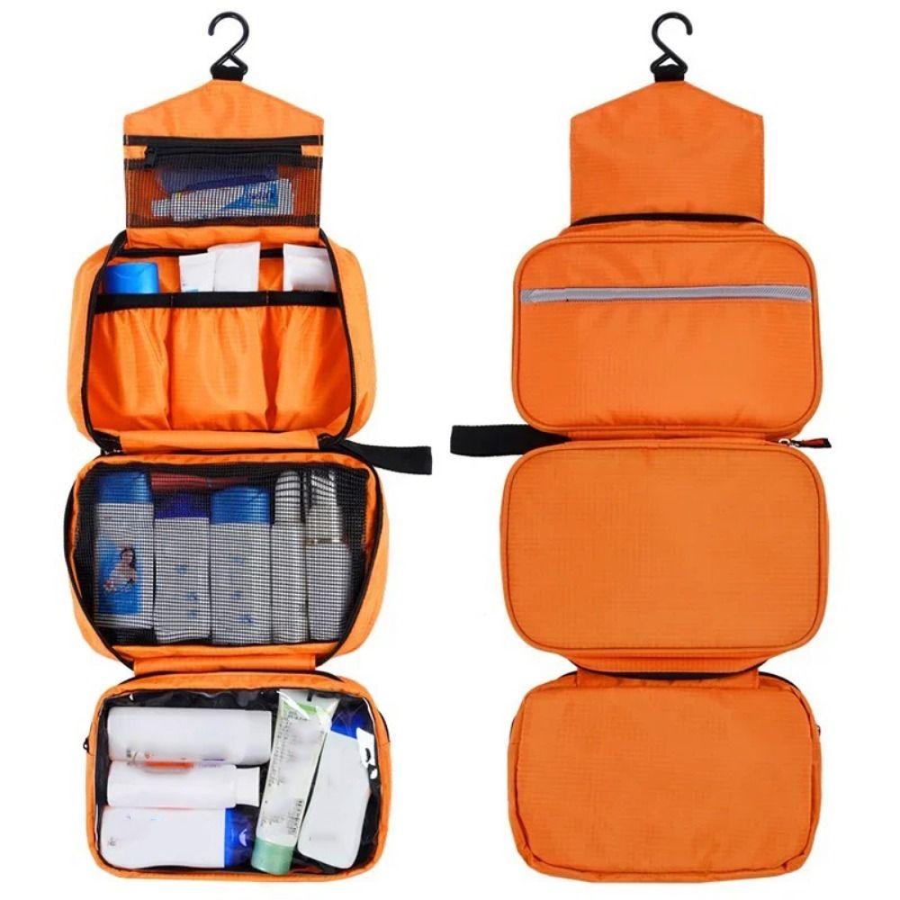 Portable Travel Toiletry Bag Sturdy Hanging Hook Cosmetic Bag Wash Organizer Kit  Business Trips