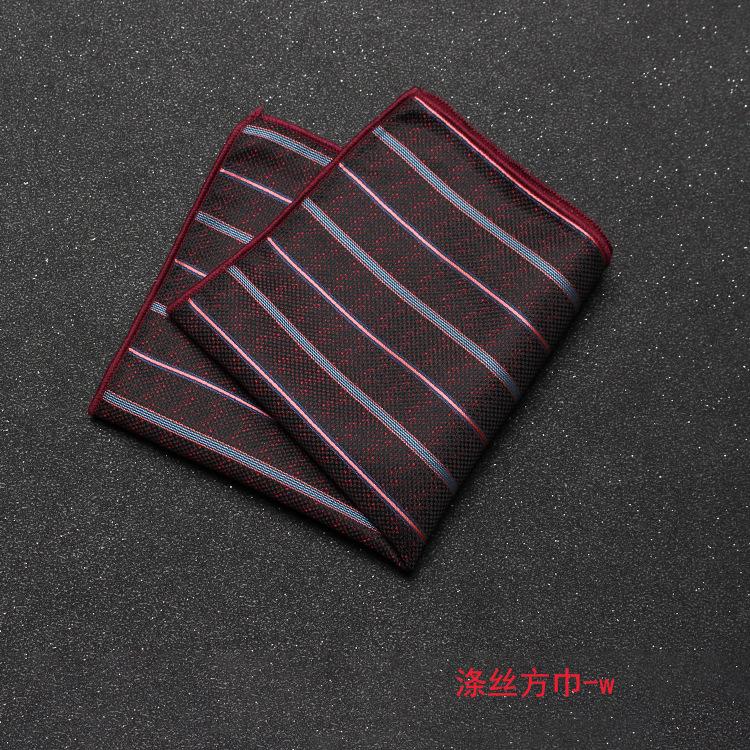 Men'S Banquet Guests Wedding Groom Suit Dress Pocket Towel British Retro Cashew Flower Striped Square Towel