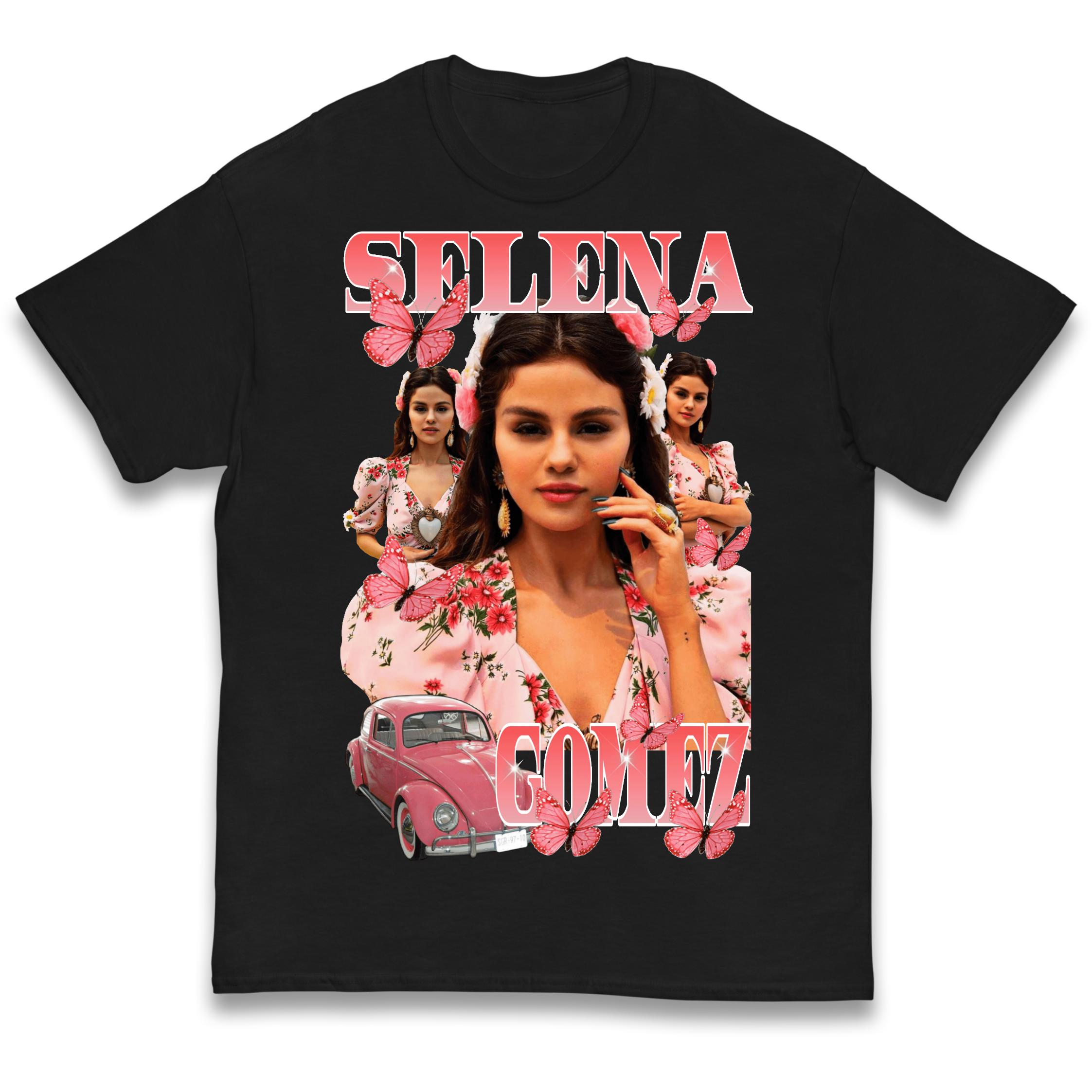 Розовая детская футболка Selena Gomez Bootleg 100