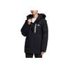 Adidas Fur Hood Down Packable Solid Color Logo Zip-Up Hooded Down Jacket Unisex Jackets Black HR5232