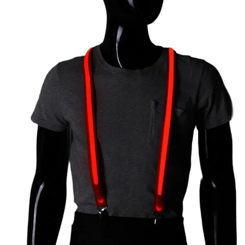 Light Up Suspender Brace for Men Back Harness Strap for Music Festival Party Night Club Costume Shoulder Bondage Strap