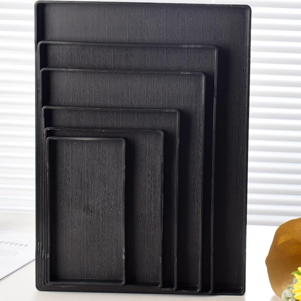 Black White Large Plastic Tray Plastic Bed Table Tray New Serving Trays  Bathroom