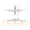 Emuca Lot de consoles pour 5 tablettes en verre pour la structure Zero, verre non inclus, Zamak, Peint en noir texturé