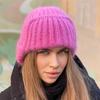 Autumn Winter Ladies Knitted Hat Women Leisure Lei Feng Style Solid Color Flanging Tie Up Ear Protection Windproof Warm Cap Bomber Hats Outdoor