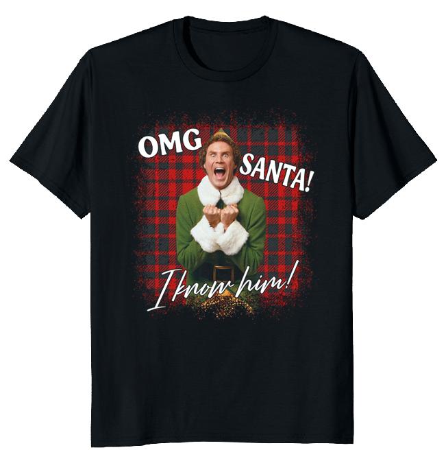 

OMG Санта, я знаю его, футболка унисекс Buddy Elf