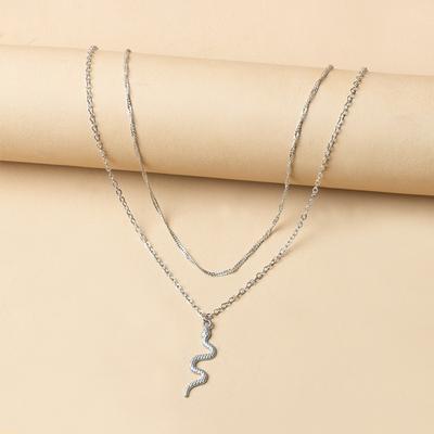 Multi-layer Snake Necklace Jewelry Pendant Versatile Niche Alloy Women's Collarbone Chain Snake Chain