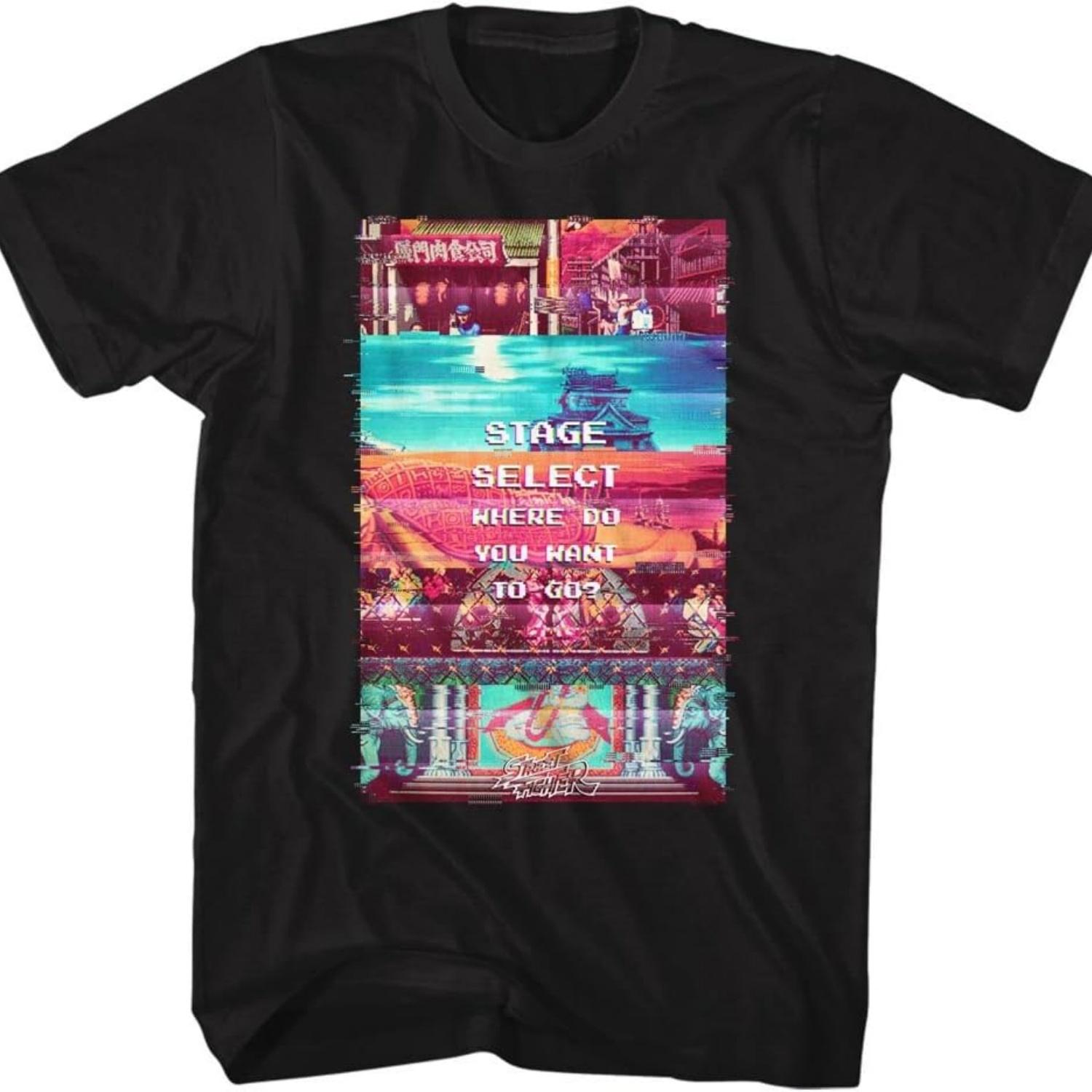 

A&E Designs Street Fighter Shirt Stage Select T-Shirt XXXXXL чёрный