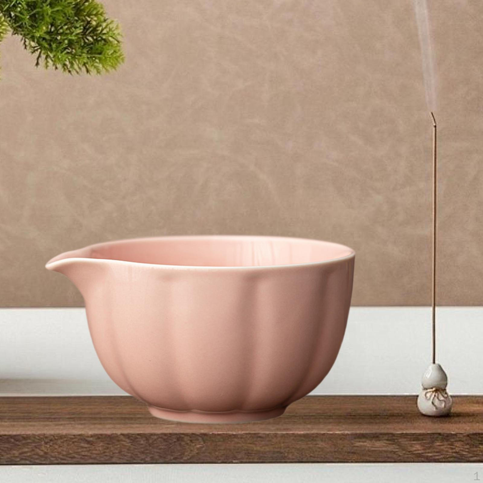 

Керамическая чаша для матча, подарочная чашка, инструмент для приготовления чая, смешивание с носиком для кухни розовый