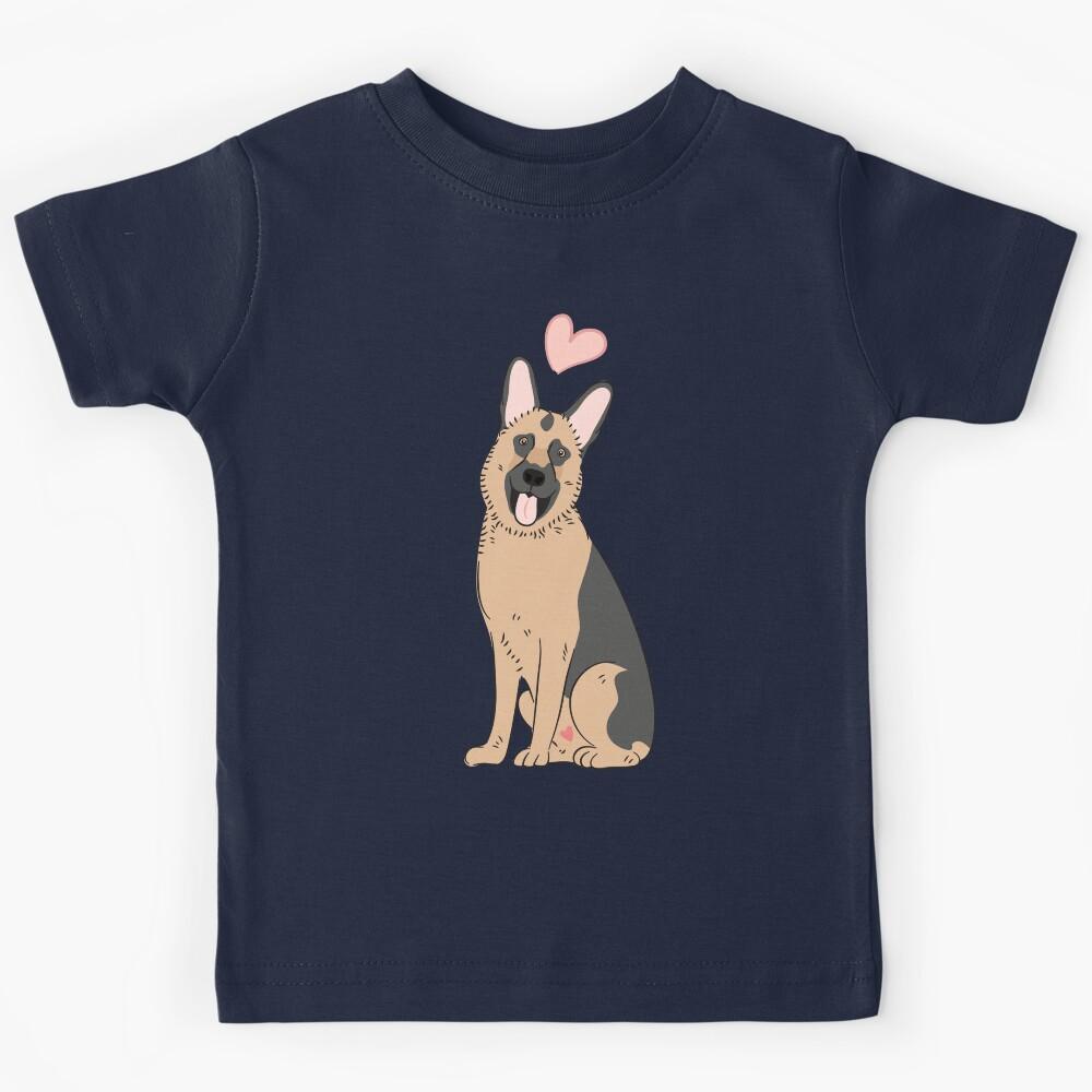 LOVE German Shepherd - Black and Tan 3 Kids T-Shirt 100