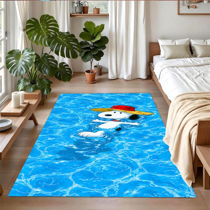 Crystal Velvet Rug Soft Non Slip Indoor Floor Mat Home DecorSnoopy Peanuts