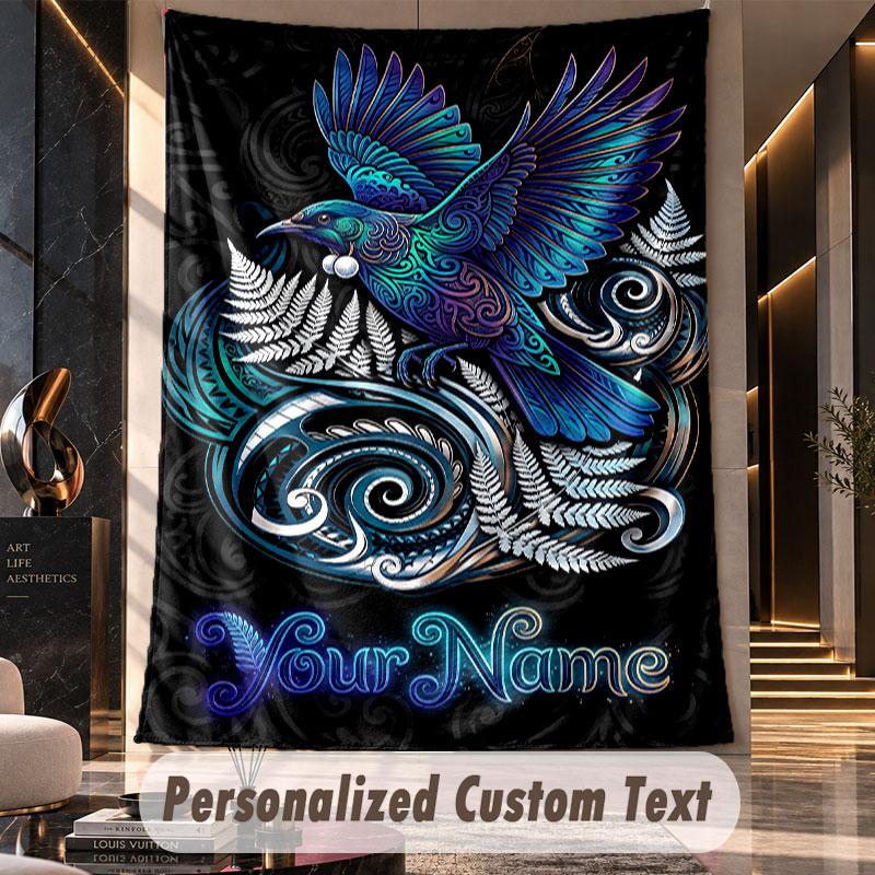 Owl Birds (54) Theme Custom Tapestry Personalized Custom Name Text Wall Hanging Tapestry Home Decor Background Cloth