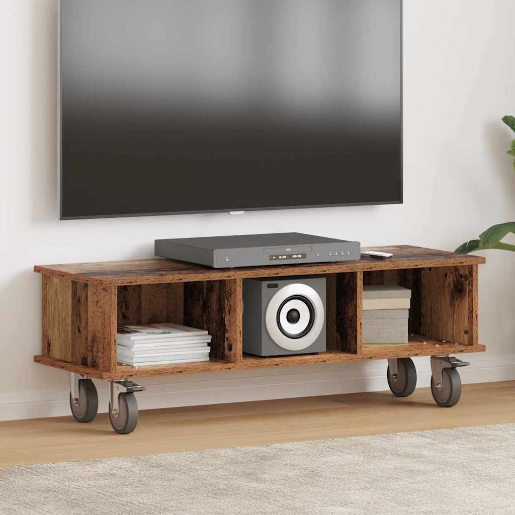 TV-Ständer Holzoptik recycelt 100 x 35 x 35 cm Holzwerkstoff