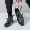Herren Klassische Business Schuhe Mikrofaserleder Spitze Zehe Schnürschuhe Herren Kleider Büro Flats Herrenmode Hochzeitsparty Oxfords