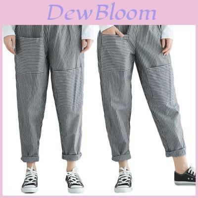 Women's Plus Size Harem Pants With Stylish Stripes And Comfortable Casual Fit