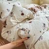 2026 New Class A Cotton Dorm Bedding: Thickened Duvet Cover, Fitted Sheet, Fresh Style Maternal & Infant Grade, 3/4-Piece Set