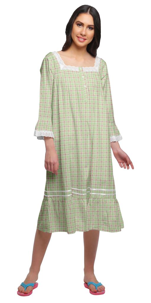 Moomaya Ausgestellte Nachtwäsche aus Baumwolle in A-Linie für Damen