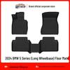 Compatible TPE Trunk Mat for 2024 BMW 5 Series: Eco-Friendly, Waterproof, Wear-Resistant, Carbon Fiber Pattern.