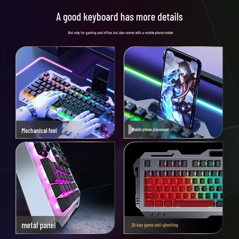 Ahead GX80S 87-Key Wired Gaming Mechanical Feel Keyboard