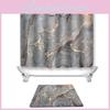Marble Pattern Shower Curtain With Waterproof Durable Polyester For Comfortable Bathroom Use